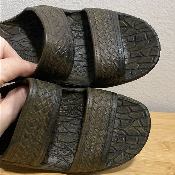 Pali Hawaii Rubber Slides 7 Molded Double Strap Sandals Made in Taiwan - Picture 8 of 9